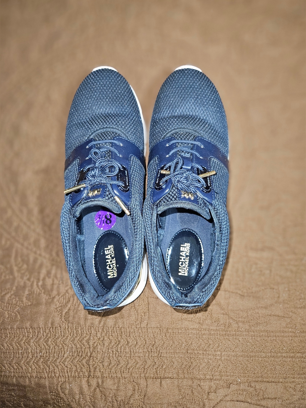 MICHAEL Michael Kors Navy genuine snakeskin leather 8.5